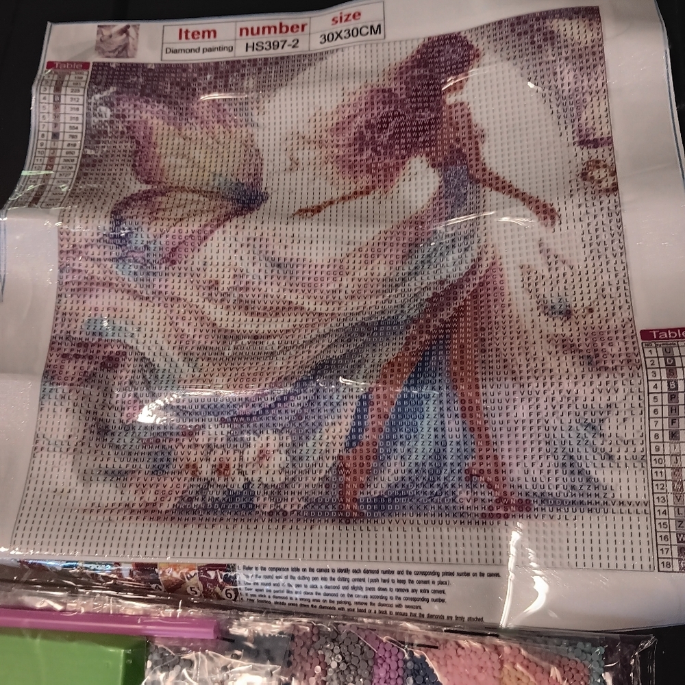 Colorful Lady And Butterfly Diamond Painting Kit 30x30
